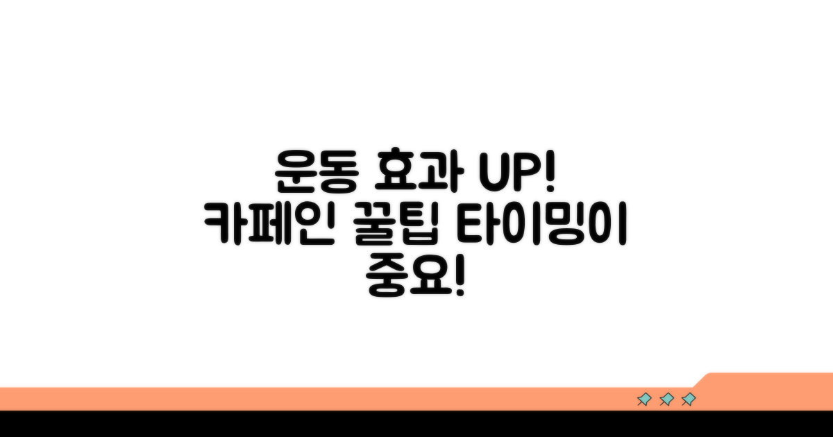 운동 효과 높이는 카페인 섭취 타이밍