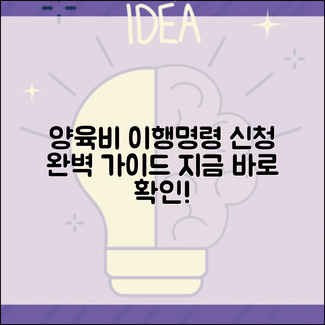 양육비 이행명령 신청방법 | 양육비 이행명령신청서 작성법 완벽가이드