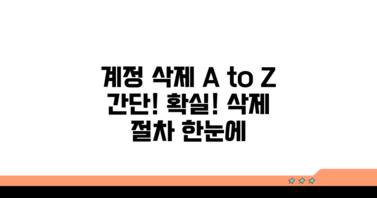 계정 삭제 절차 한눈에 보기