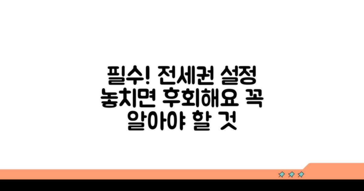 전세권 설정, 꼭 알아야 할 점