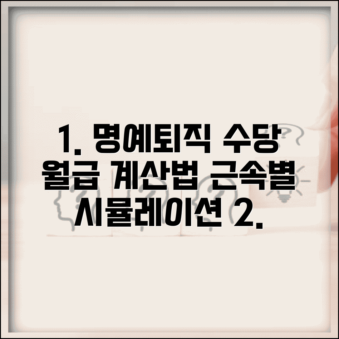 명예퇴직 수당 월 봉급액 계산법 | 근속연수별 예상 금액 시뮬레이션