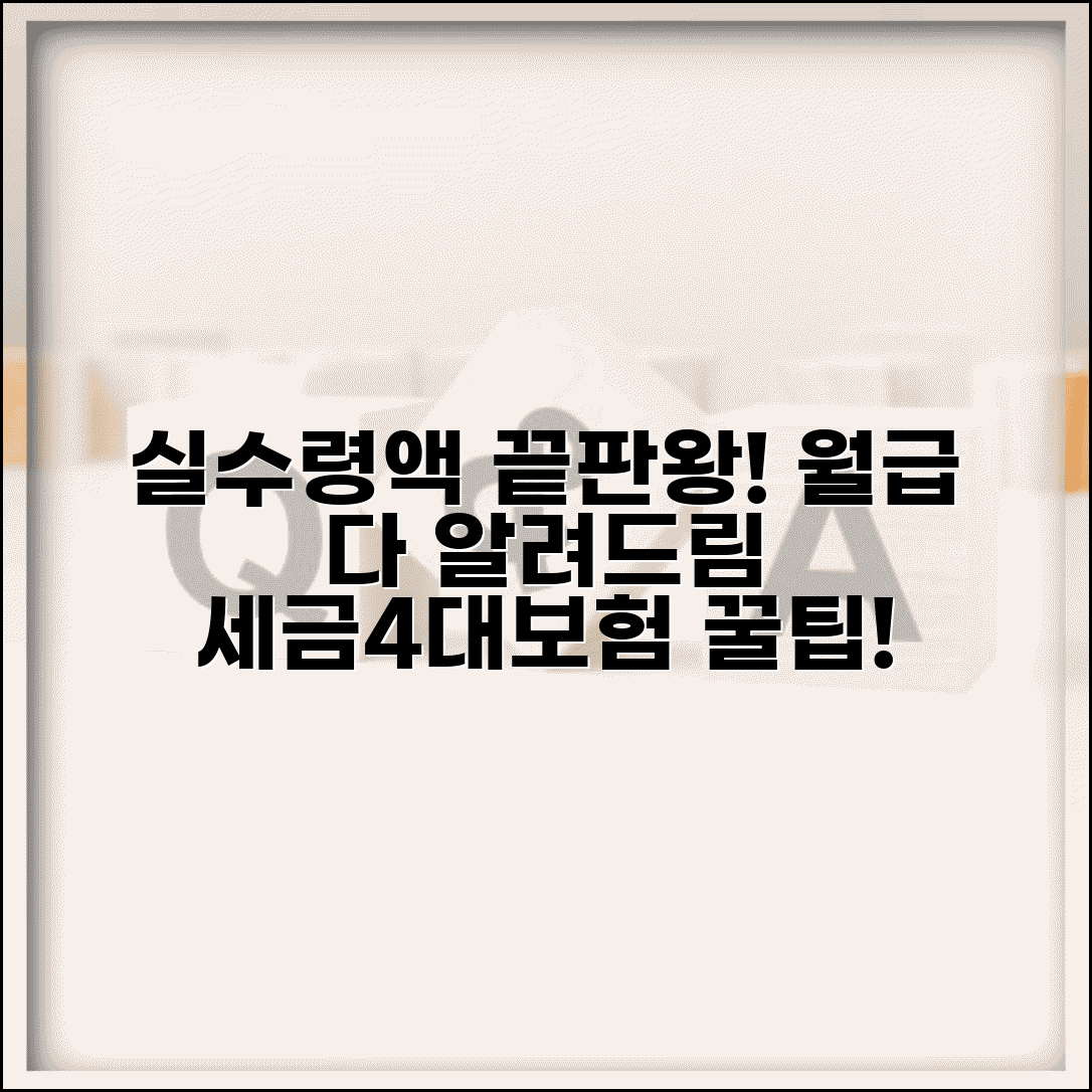 실연봉 수령액 계산기 | 세금 계산 | 4대보험료 | 실제 수령액 | 계산 예시 | 절세 팁