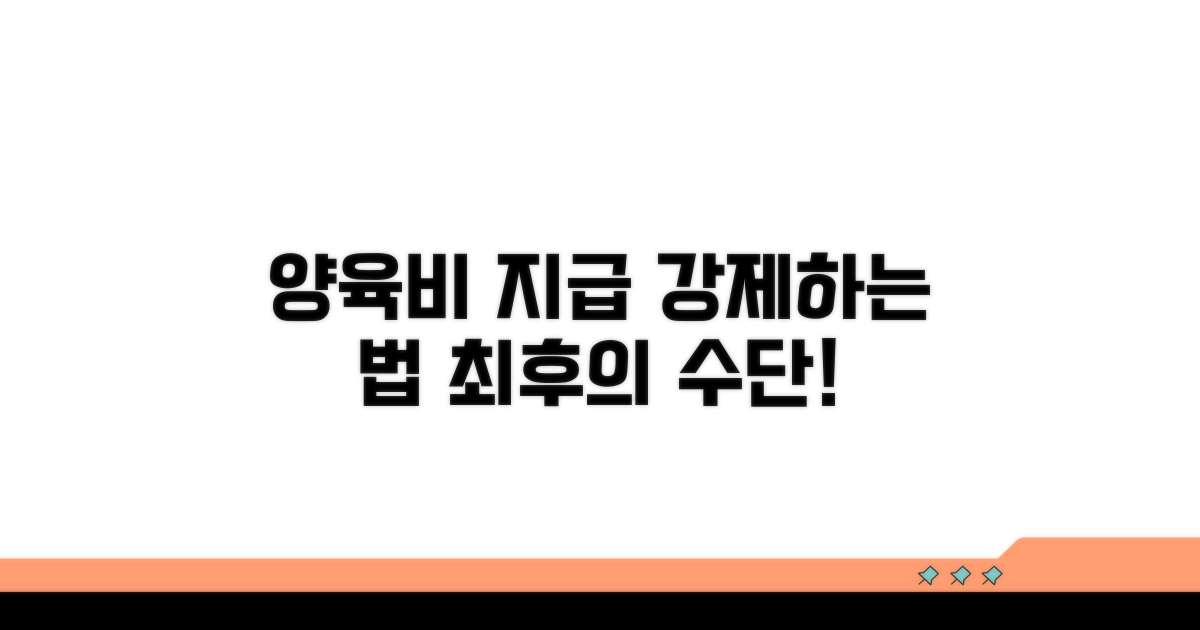 양육비 지급 강제하는 법적 절차