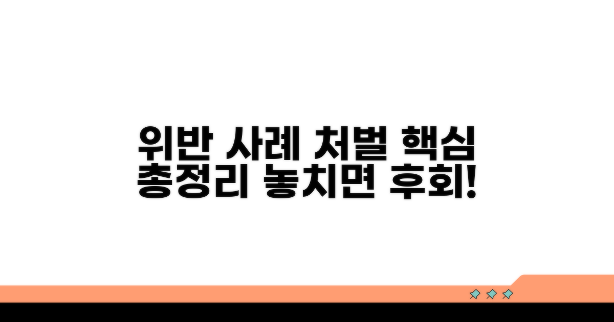 주요 위반 사례와 처벌 기준