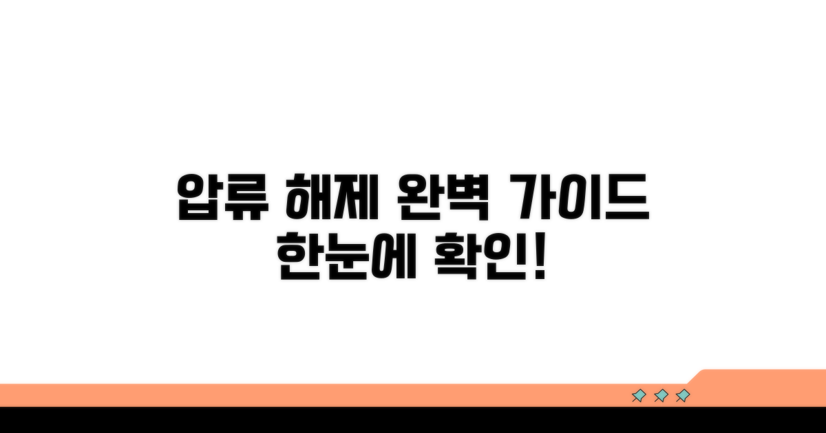 압류 해제 절차 한눈에 보기