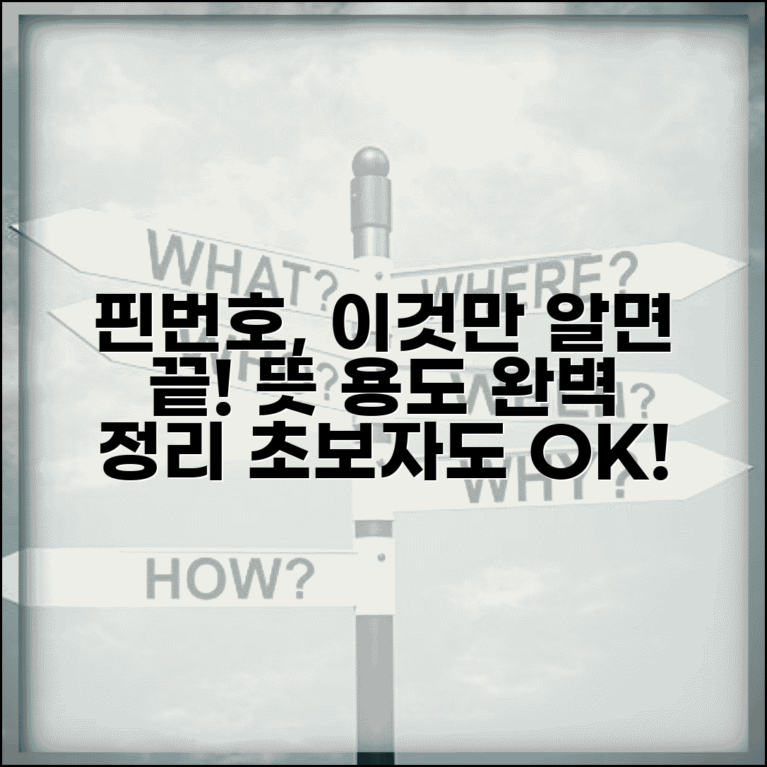 핀번호란 무엇인지 의미 | 핀번호 뜻 용도 사용법