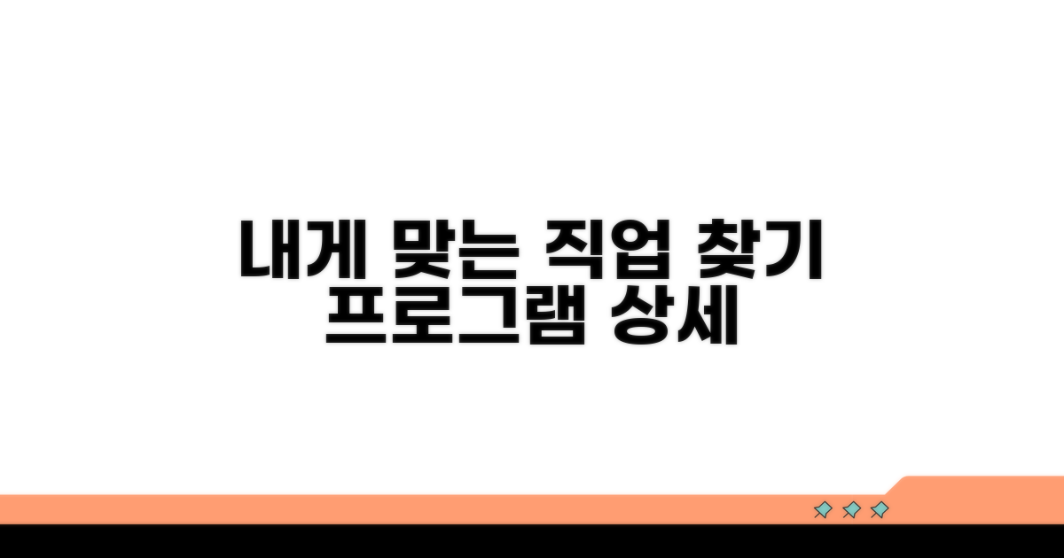 내게 맞는 일자리 찾기: 프로그램 상세 안내
