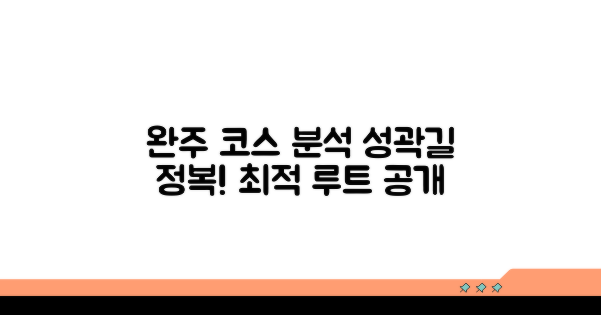 성곽길 완주 최적 코스 분석