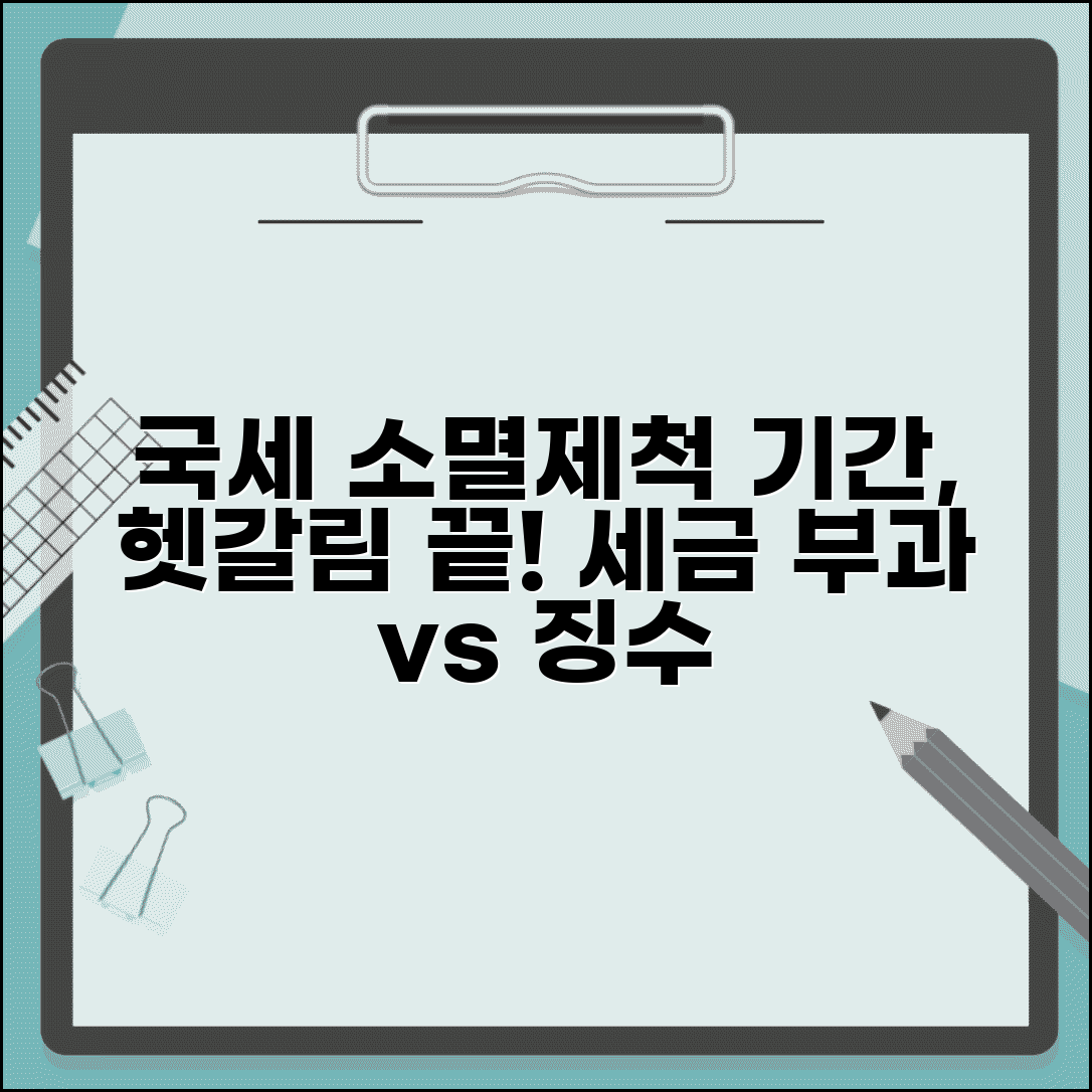 국세소멸시효 제척기간 구분 | 세금 부과와 징수 기간 차이