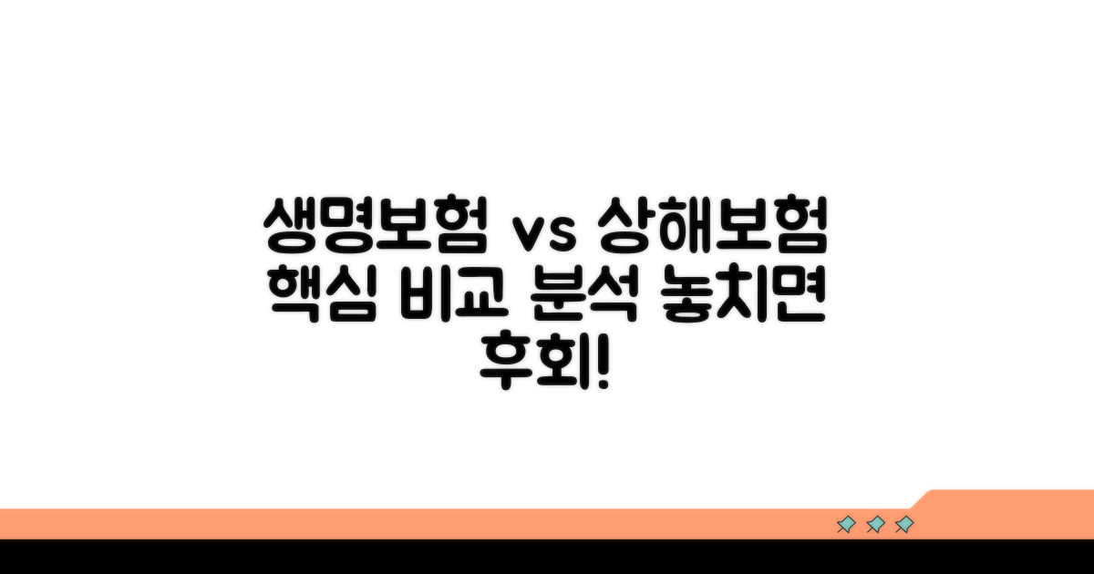 생명보험/상해보험 상품 비교 분석