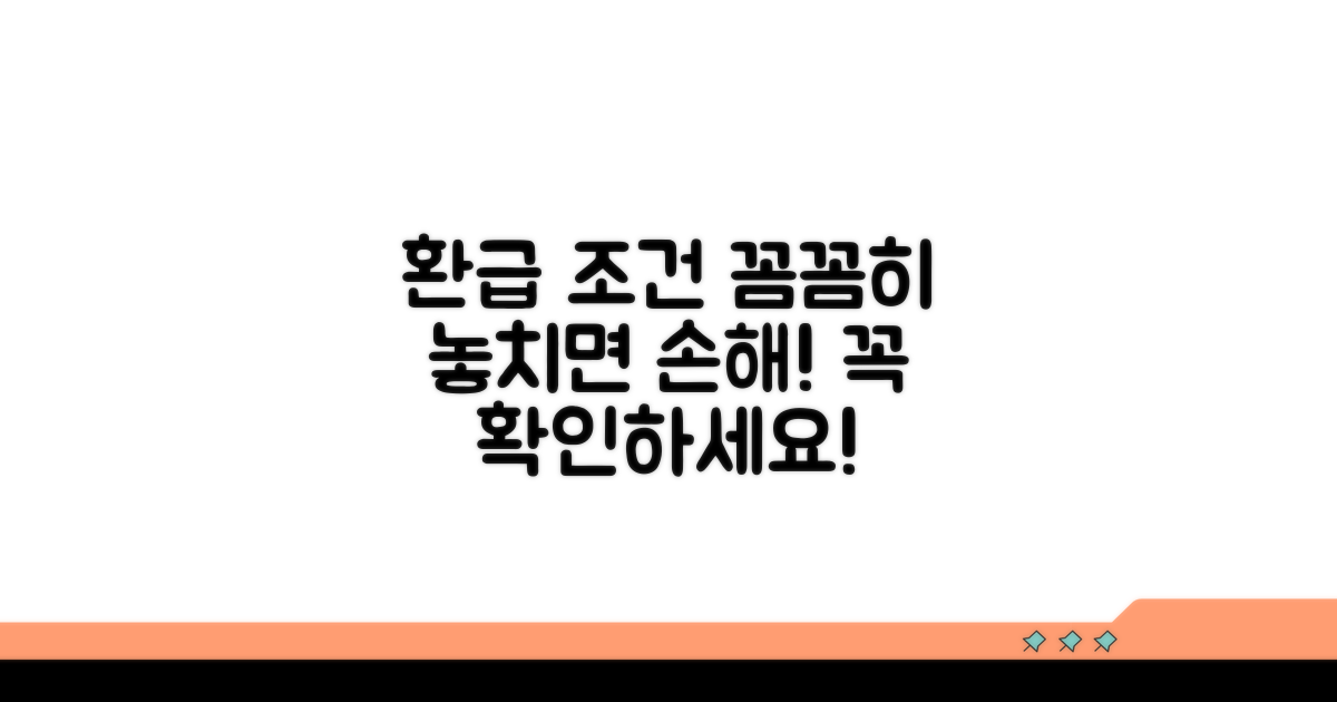 환급 가능 조건, 꼼꼼히 따져보기