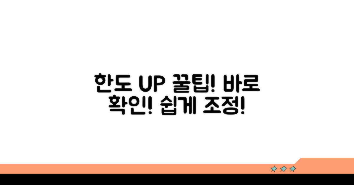 한도 조정 방법과 팁