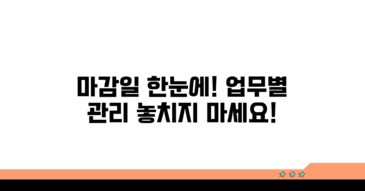 업무별 처리 기한 한눈에 보기