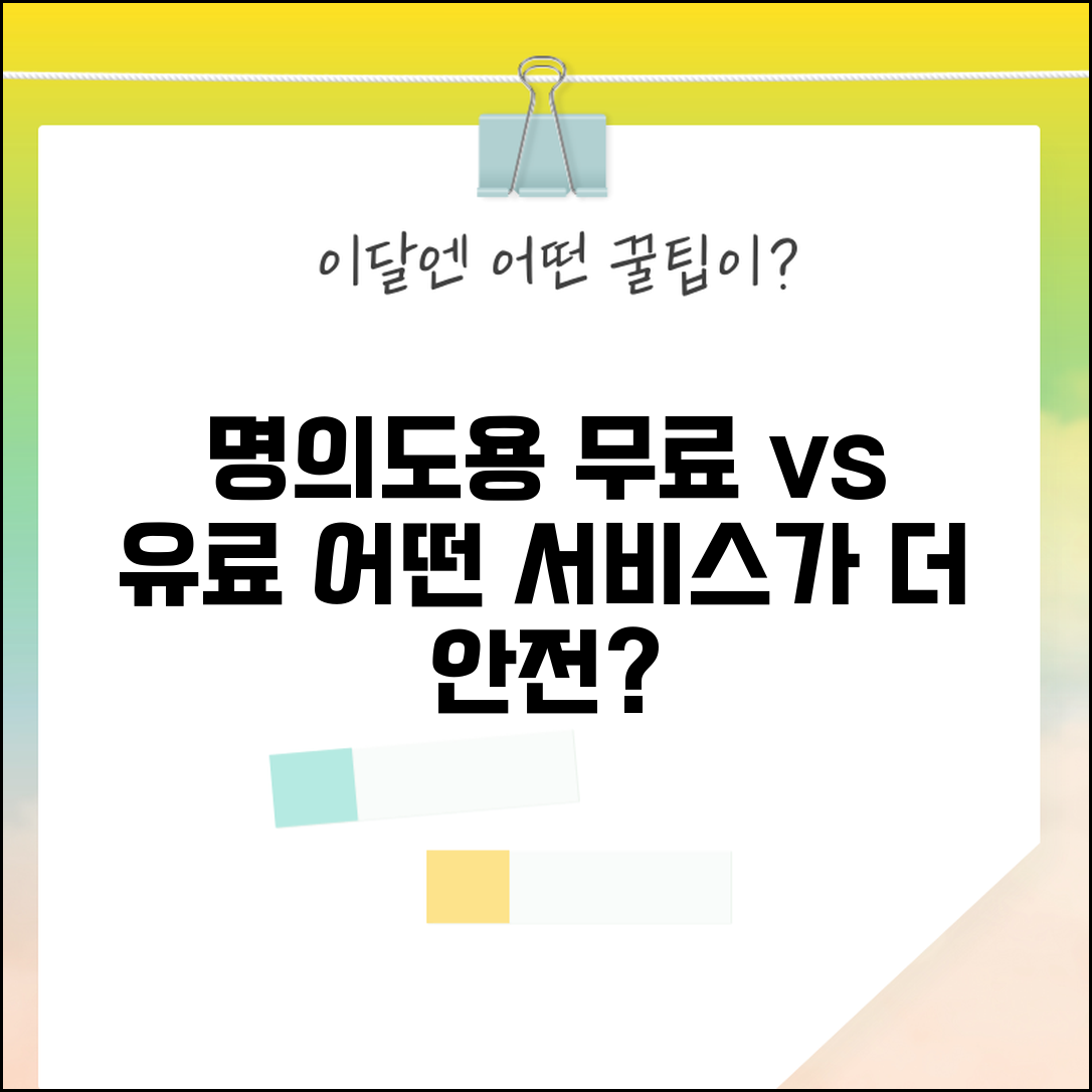 명의도용서비스 무료 vs 유료 비교 | 어떤 서비스가 더 안전하고 효과적인지