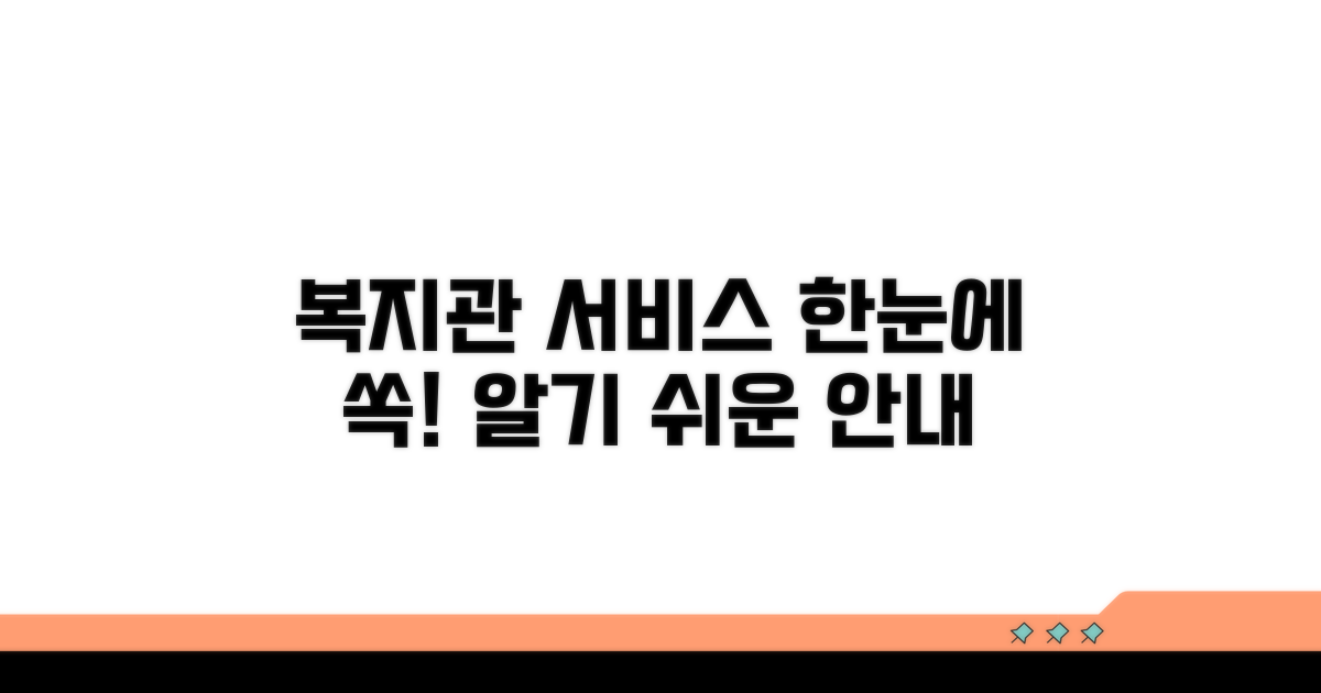 복지관 서비스, 한눈에 알아보기