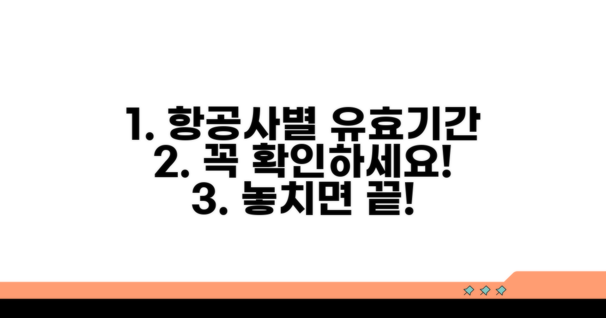 항공사별 유효기간 확인하기