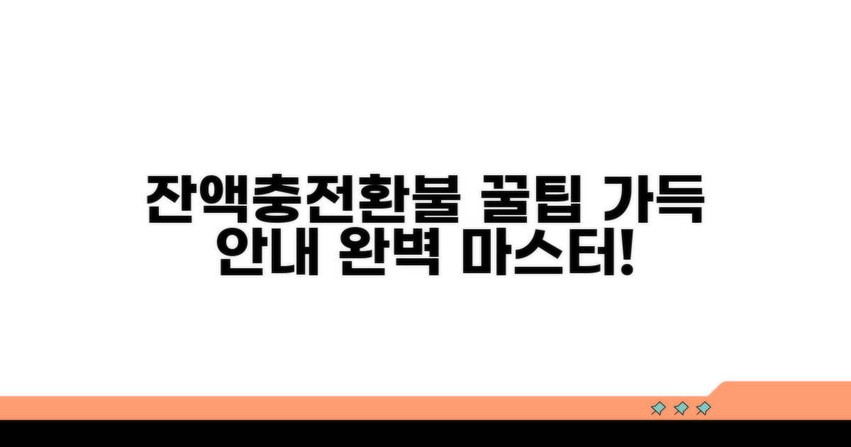 잔액 확인 및 충전, 환불 절차 완벽 안내