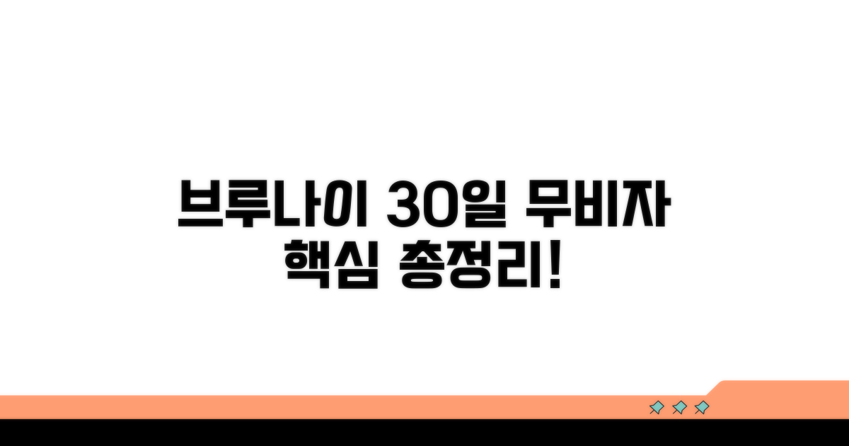 브루나이 30일 무비자, 핵심 총정리