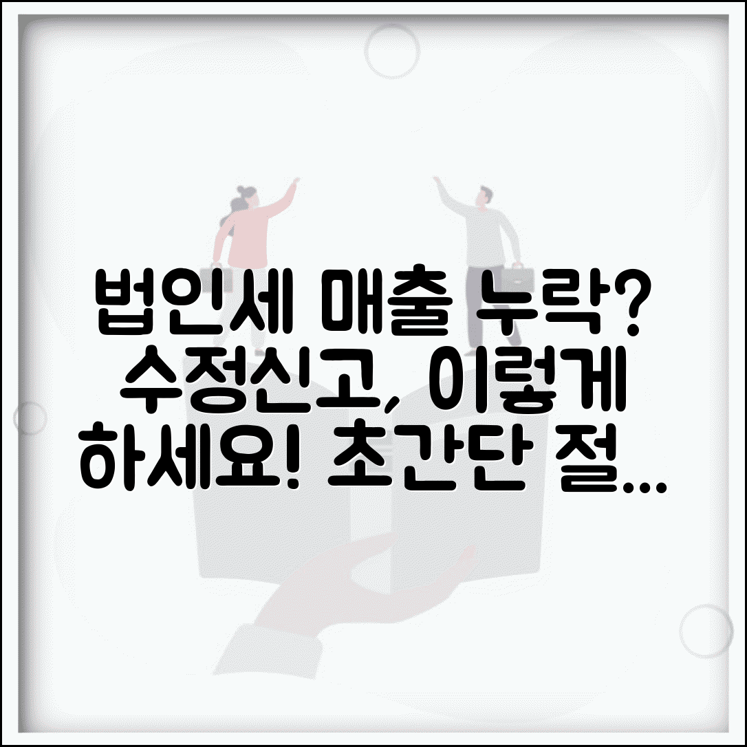 법인세 수정신고 절차 | 법인 매출누락 수정신고 방법