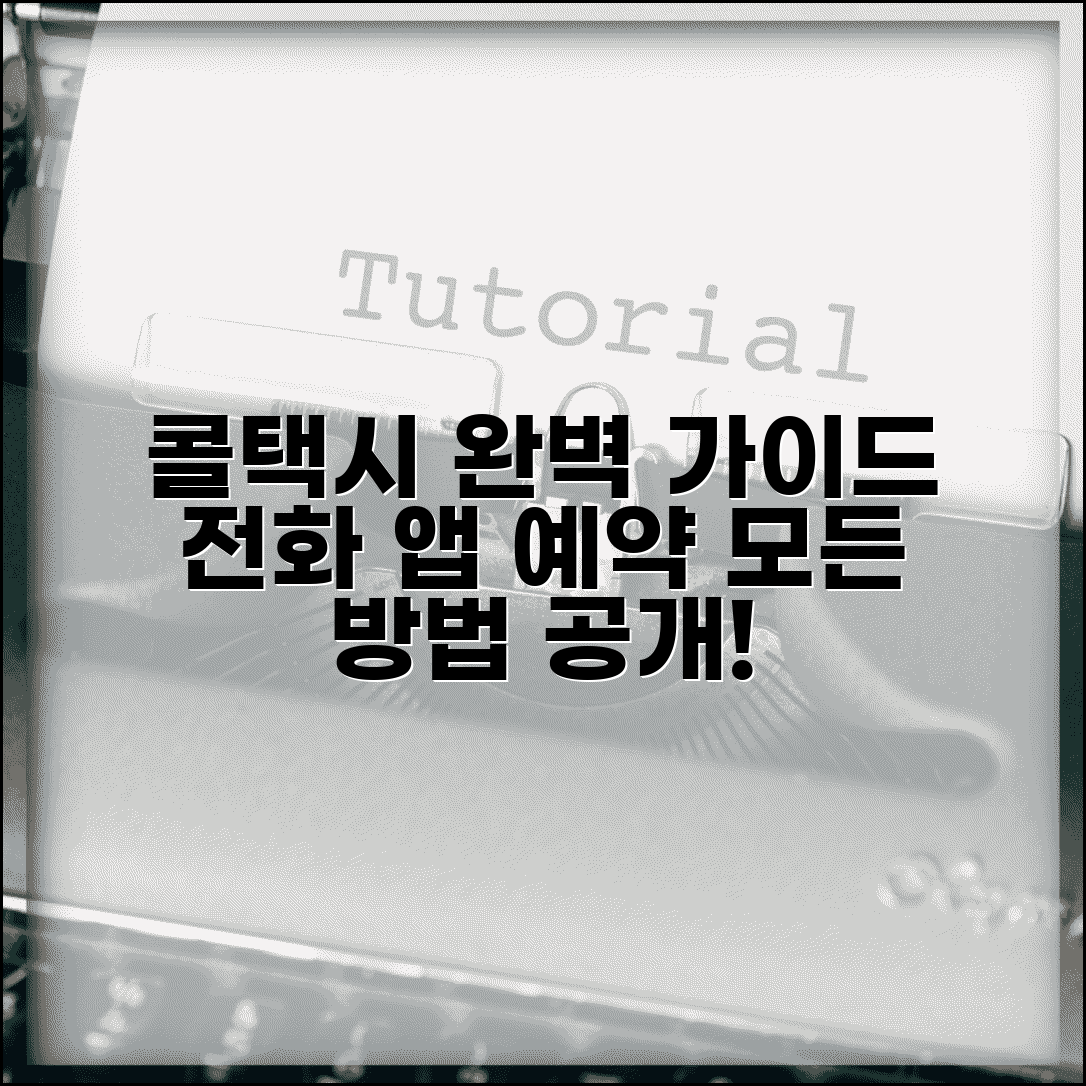 콜택시 부르는 법 완벽가이드 | 전화 앱 예약 모든 방법
