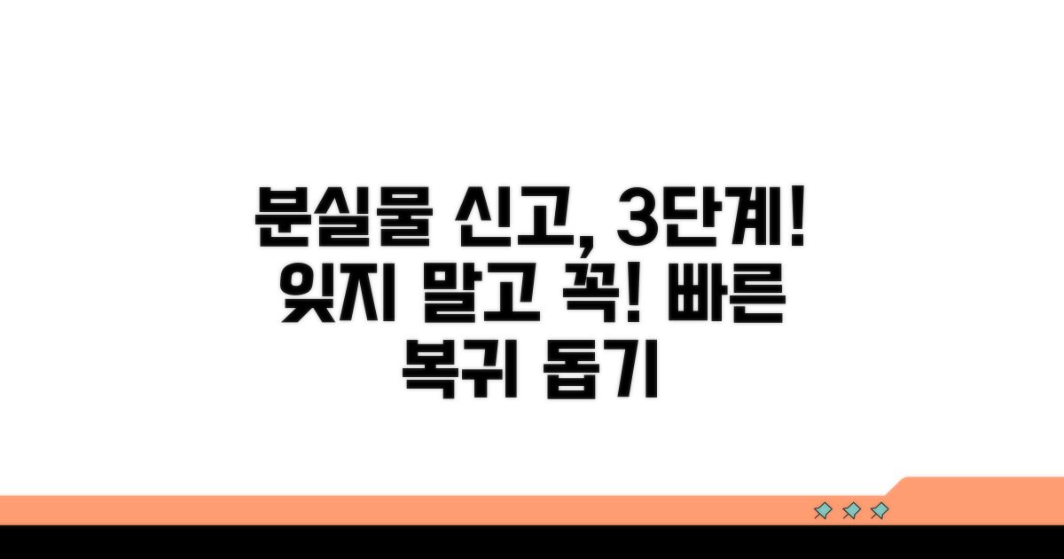 분실물 발견 시 신고 절차 상세 안내
