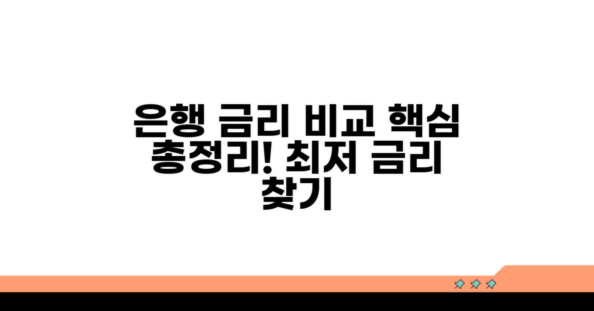 은행별 금리 비교 핵심 총정리