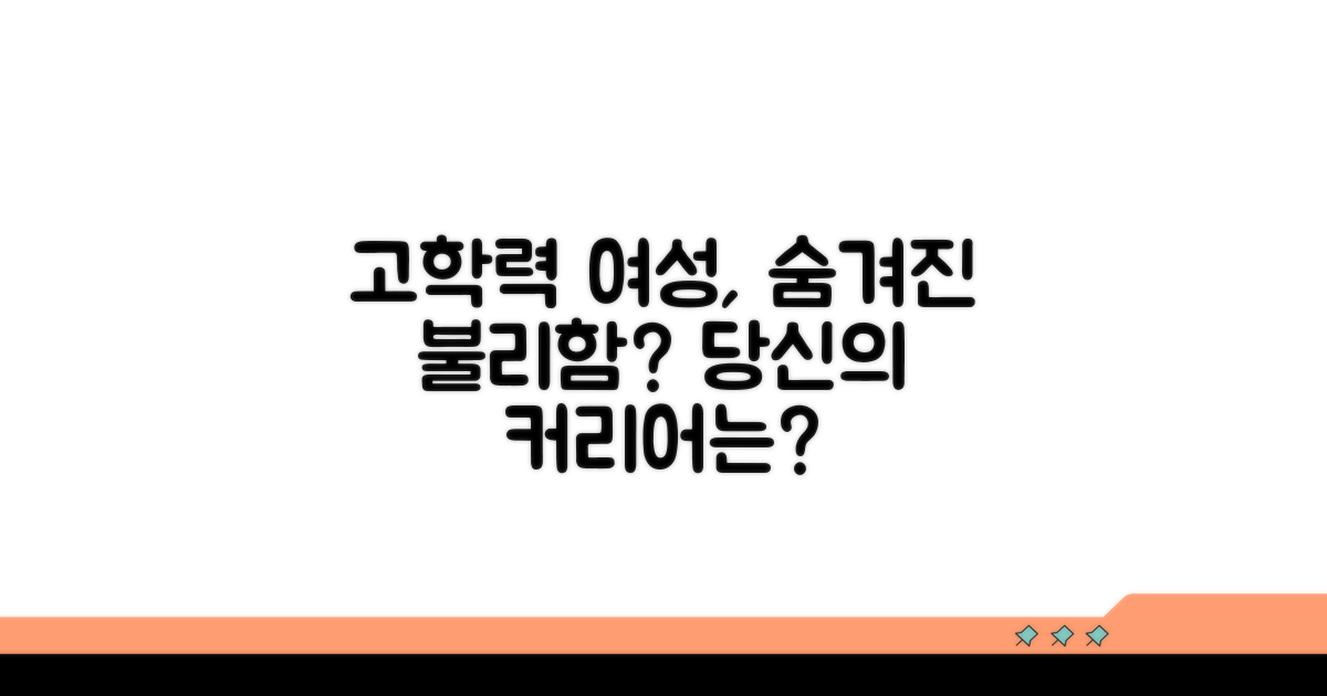 고학력 여성, 오히려 불리한 이유