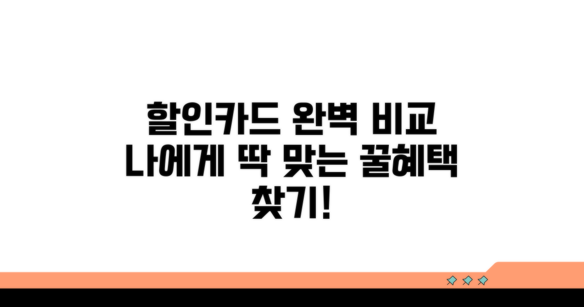 나에게 맞는 할인카드 완벽 비교