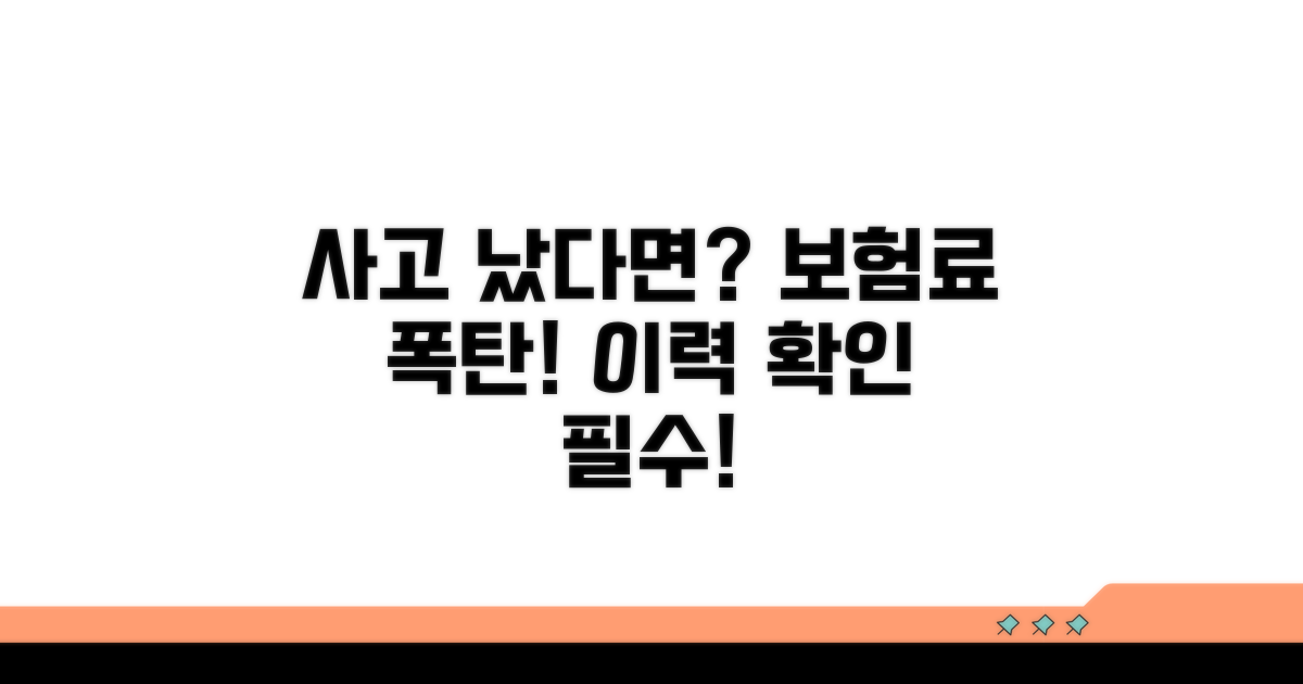 보험료 할증, 사고 이력 영향은?