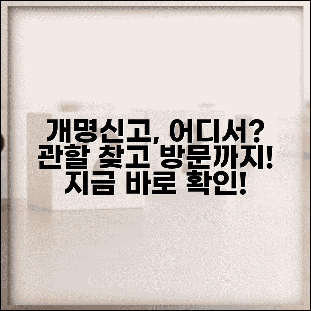 개명신고 어디서 할 수 있나 | 관할 기관 찾기 및 방문 절차