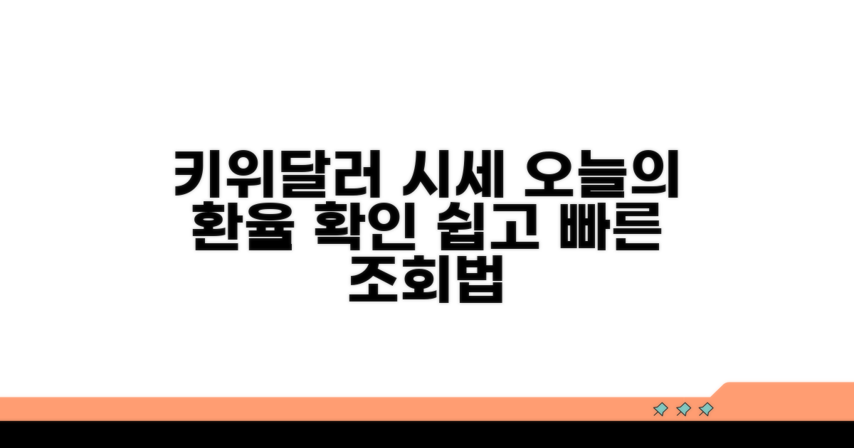 키위달러 시세와 조회 방법
