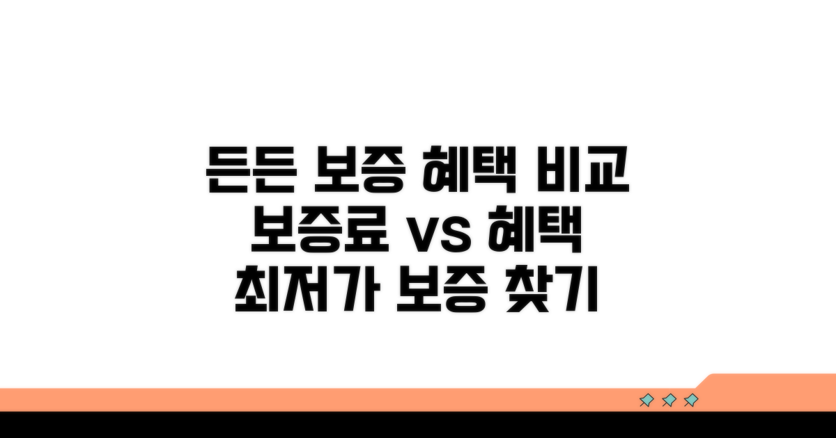 든든한 보증, 보증료와 혜택 비교