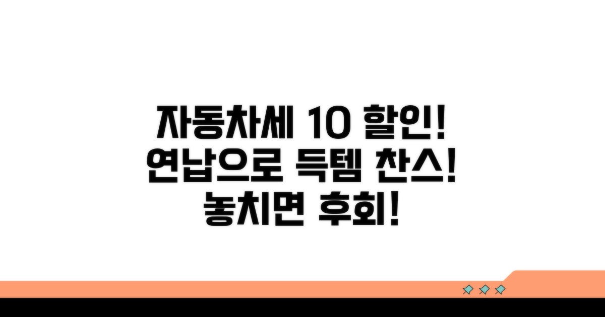 자동차세 연납, 10% 할인받는 법