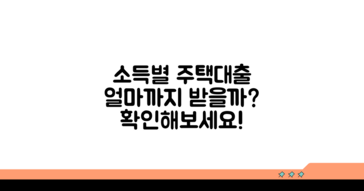 소득별 가능한 주택구입 대출 금액 공개