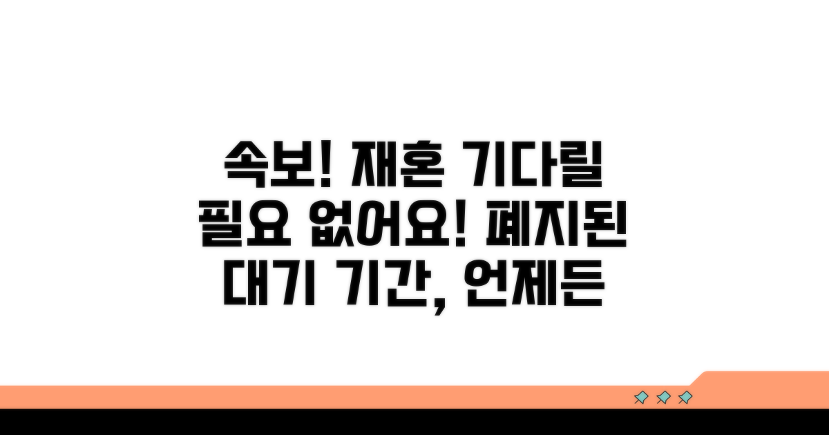 폐지된 재혼 대기 기간, 언제든 OK