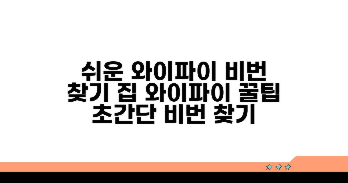 집 와이파이 비밀번호, 쉽게 찾기