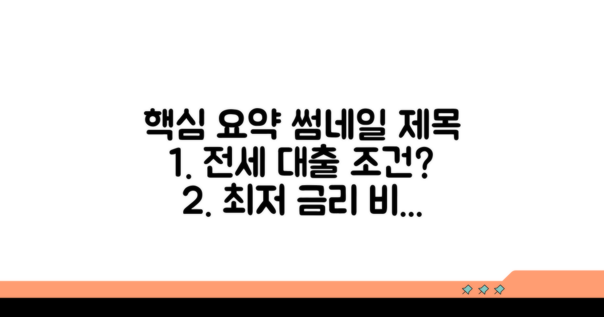 전세 보증금 대출 조건 비교 분석