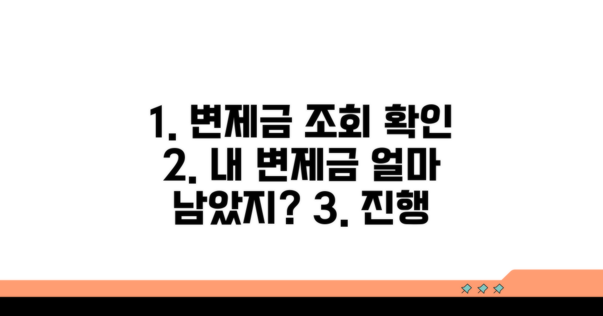 변제금 조회와 진행 상황 확인