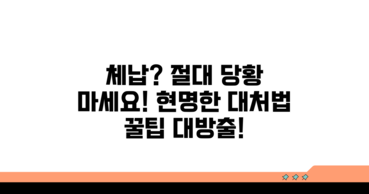 체납 시 대처법과 추가 팁