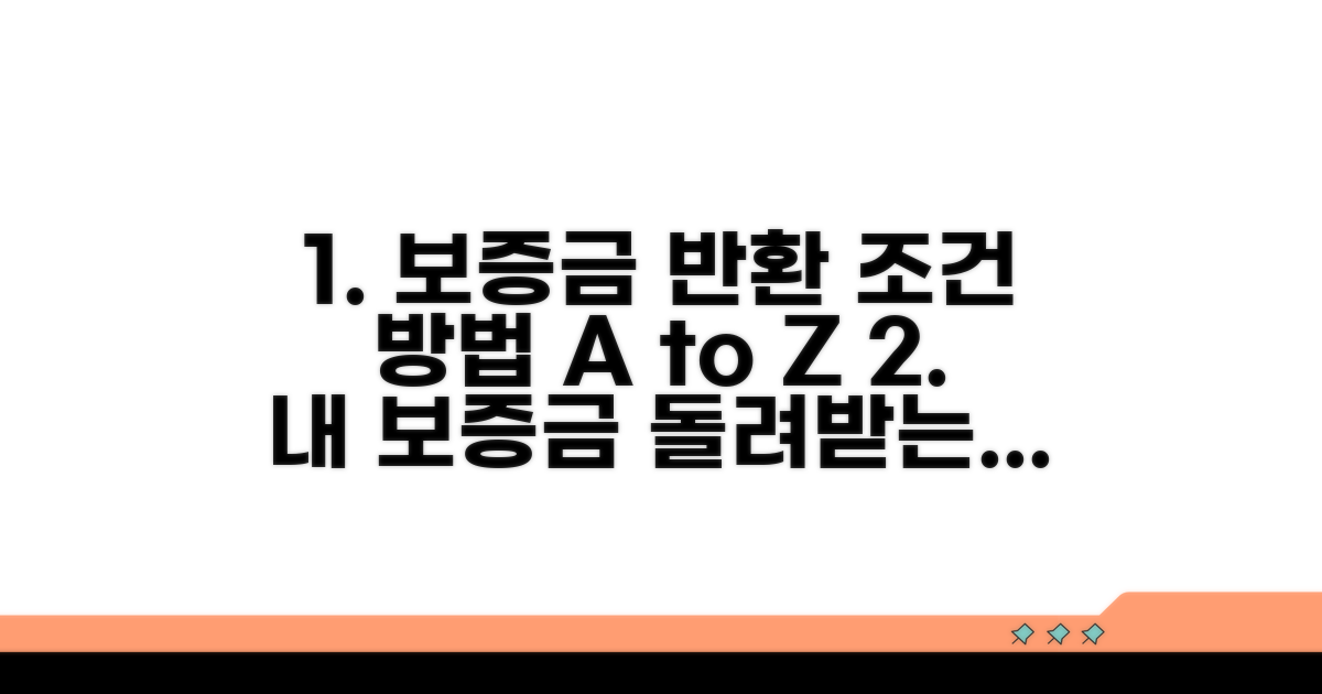 보증금 반환 조건 및 방법 확인