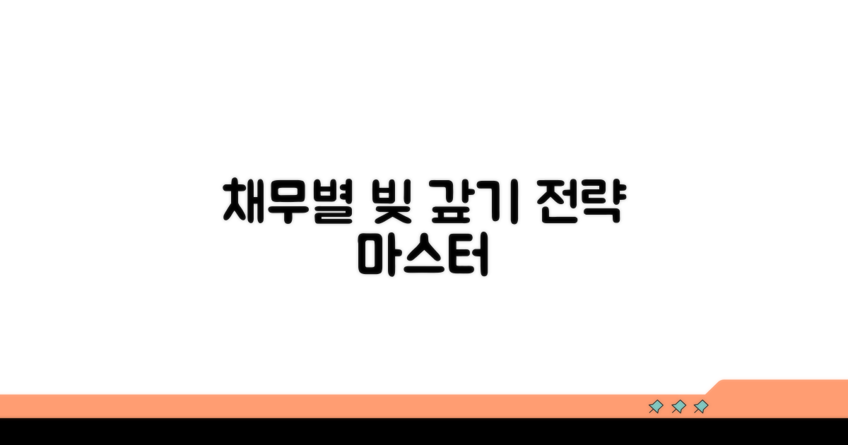 채무 종류별 변제 계획 수립