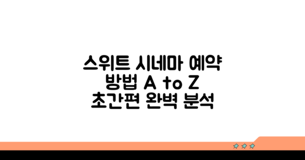 스위트 시네마, 예약 방법 완벽 분석