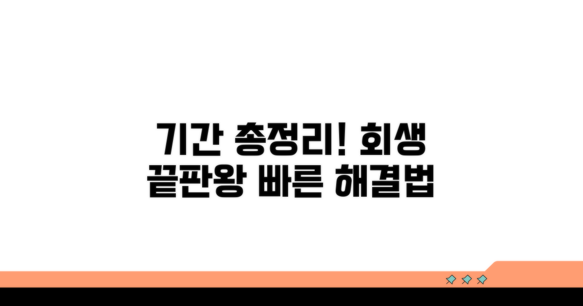개인회생 절차 기간 총정리