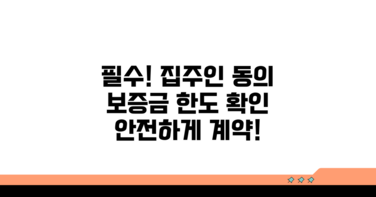 집주인 동의는 필수? 보증금 한도 확인
