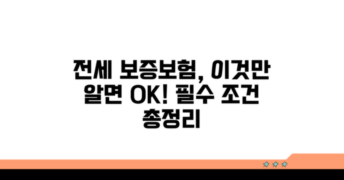 전세보증보험 기본 조건 확인