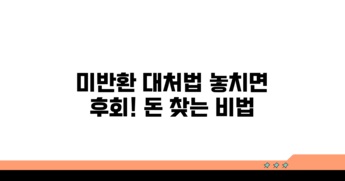 미반환 시 대처법 필수 정보