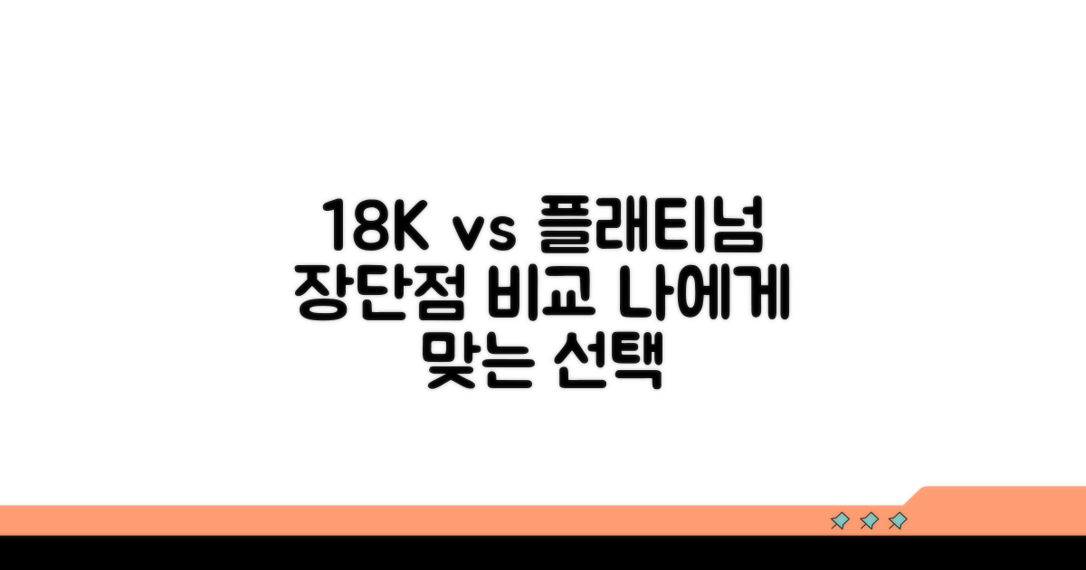 18k vs 플래티넘, 장단점 비교 분석