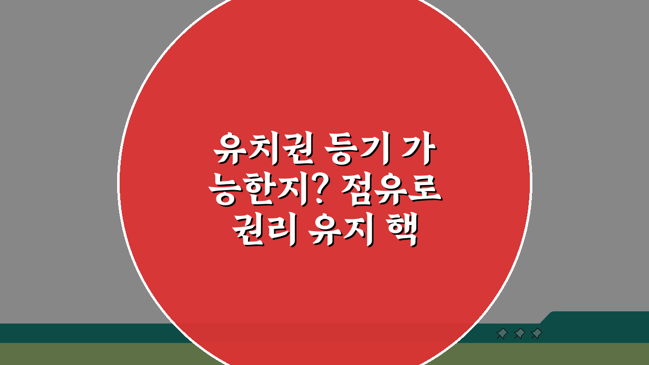 유치권 등기 가능한지? 점유로 권리 유지 핵심 총정리