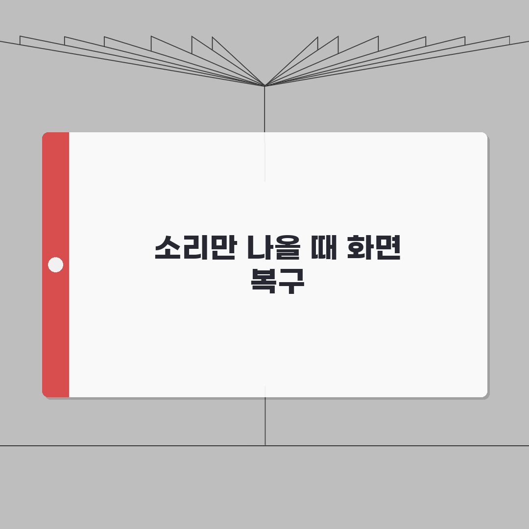 동영상 파일 소리만 나올때 화면 복구하기 꿀팁 공유해요!