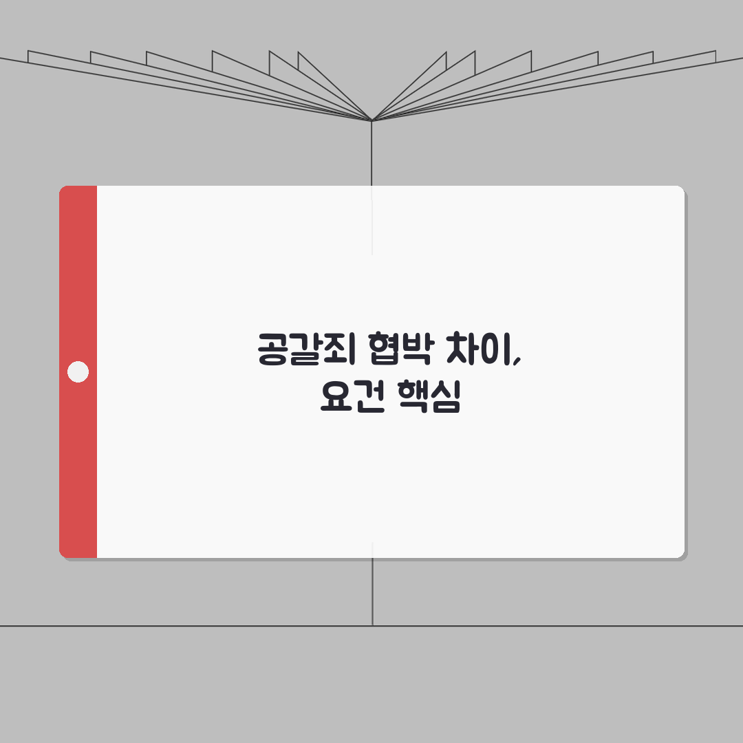 공갈죄 성립 요건 협박 차이 | 공갈 죄 성립 조건 기준 심층분석: 7가지 핵심 기준